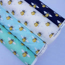 Cotton Poplin Bumble Bees Rose & Hubble Dress Quilting Fabric 45" - Bull Ring Fabrics