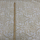 Cream Damask Velvet Flock Taffeta Fabric - Bull Ring Fabrics
