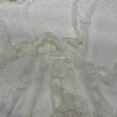 Cream Floral Cotton Stretch Lace Fabric 140cm - Bull Ring Fabrics