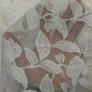 Cream Floral Cotton Stretch Lace Fabric 140cm - Bull Ring Fabrics