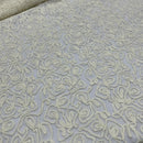 Cream Flower Lace Mermaid Hem Cami Lace Wedding Fabric Net Wedding Crop Dress - Bull Ring Fabrics