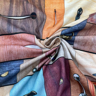 Cupboard Handles Digital Print Cotton Fabric - Bull Ring Fabrics