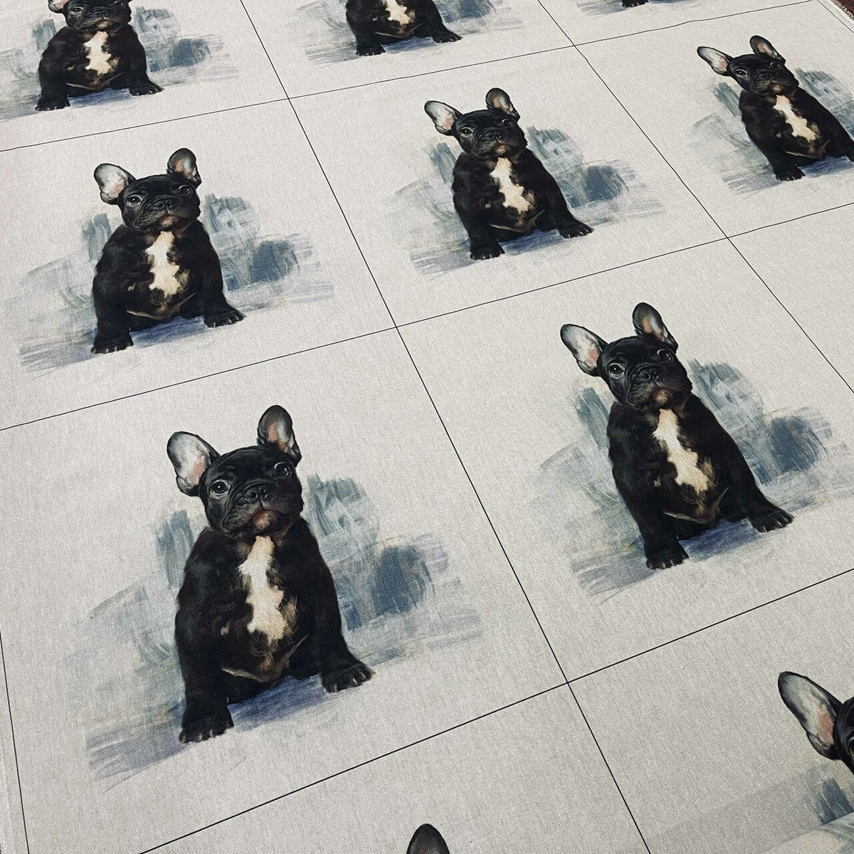 Cushion Picture Panel, French Bull Dog - Bull Ring Fabrics
