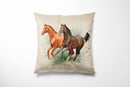 Cushion Picture Panel, Horses - Bull Ring Fabrics
