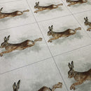 Cushion Picture Panel, Leaping Hare - Bull Ring Fabrics