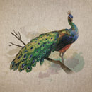 Cushion Picture Panel, Peacock Birds - Bull Ring Fabrics