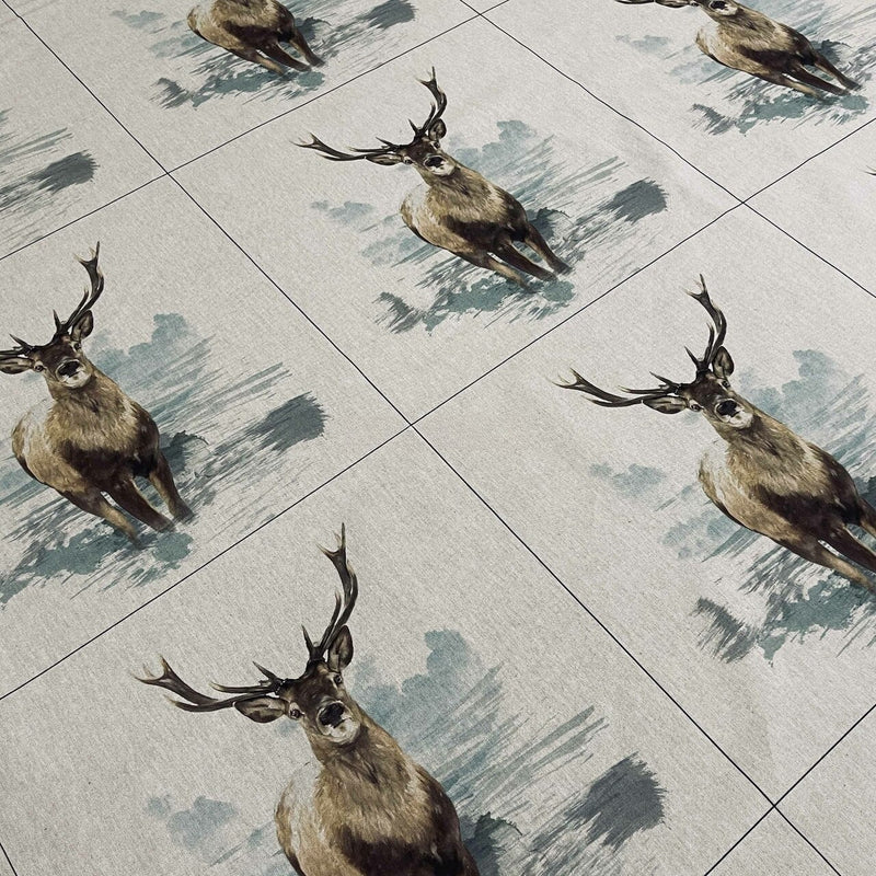 Cushion Picture Panel, Stags - Bull Ring Fabrics