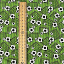 Football Candy Stripe Digital Cotton Craft Fabric, Green