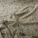 Daisy Floral Flowers Floral Silk Slub Fabric 140cm - Bull Ring Fabrics
