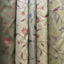 Daisy Floral Flowers Floral Silk Slub Fabric 140cm - Bull Ring Fabrics