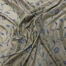 Daisy Floral Flowers Floral Silk Slub Fabric 140cm - Bull Ring Fabrics
