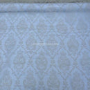 Damask 2 Velvet Flock Organza Net Voile Fabric, Cream - Bull Ring Fabrics