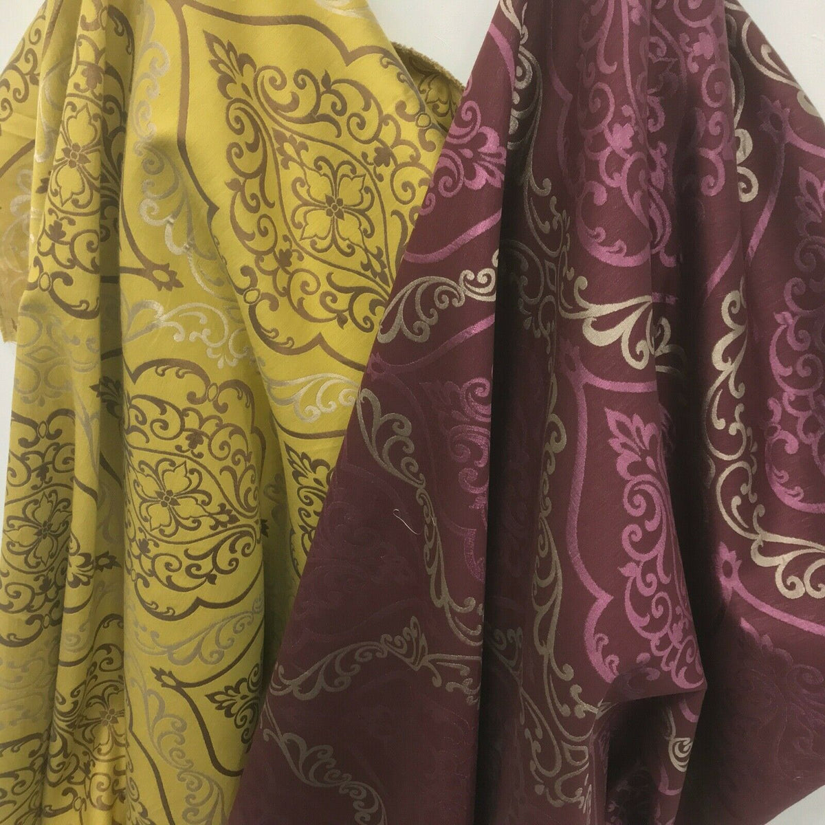 Damask Cotton Blend Curtain Brocade Fabric 140cm - Bull Ring Fabrics