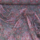 Damask Vintage Tissue Voile Fabric - Bull Ring Fabrics