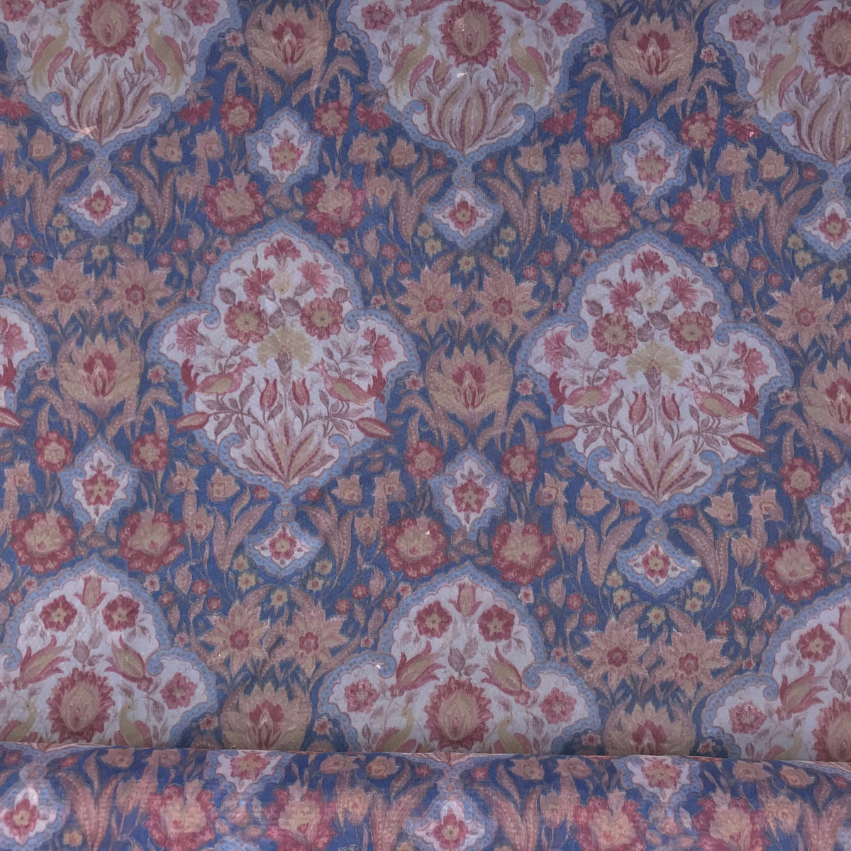 Damask Vintage Tissue Voile Fabric - Bull Ring Fabrics
