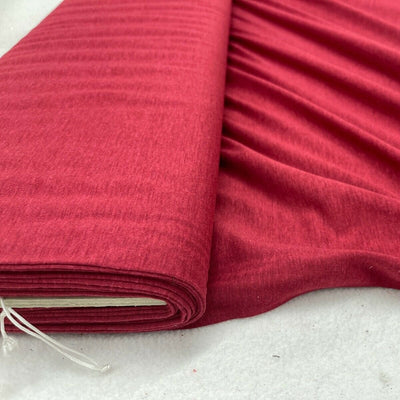 Dark Red Stretch Cotton Viscose Jersey Dress Fabric Tunics/Head Wrap 150cm - Bull Ring Fabrics