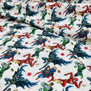 DC Justice League Figures Fabric Fabric - Cotton Cushions & Craft 150 cm - Bull Ring Fabrics