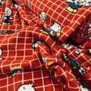 D.D. Duck Printed Polar Fleece Fabric, Red - Bull Ring Fabrics