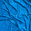 Deep Turquoise Blue Crushed Velvet Velour Fabric Wedding Steampunk Dress Costume - Bull Ring Fabrics