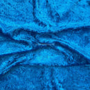 Deep Turquoise Blue Crushed Velvet Velour Fabric Wedding Steampunk Dress Costume - Bull Ring Fabrics