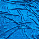 Deep Turquoise Blue Crushed Velvet Velour Fabric Wedding Steampunk Dress Costume - Bull Ring Fabrics