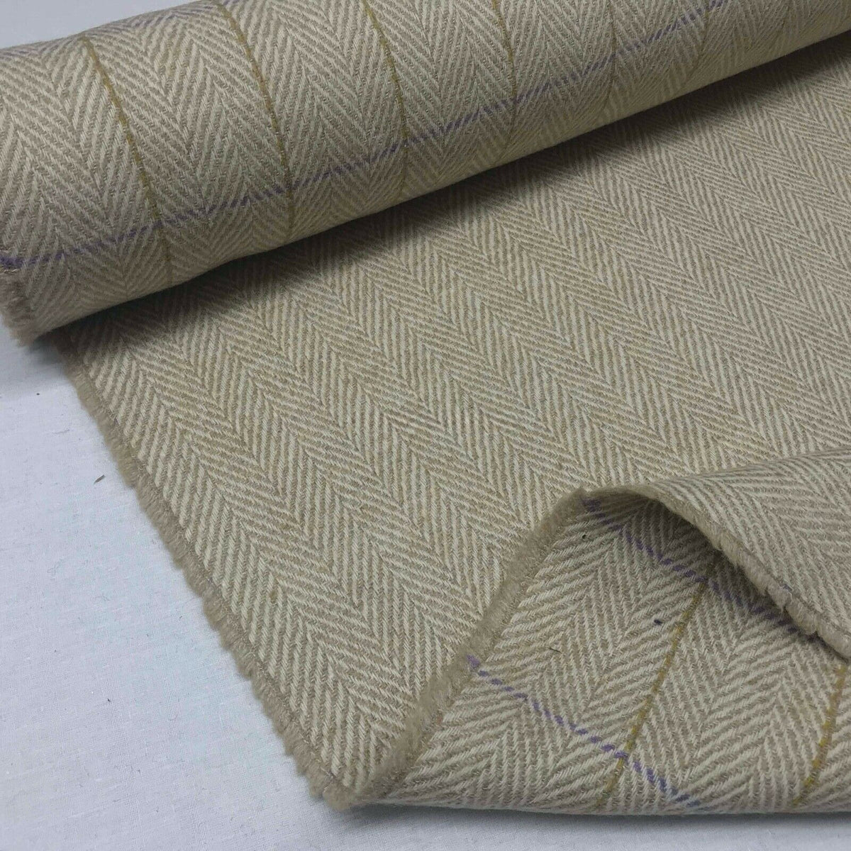 Designer Tweed Wool Mix Melton Fabric Coats Jacket Wool Blend Tartan Herringbone - Bull Ring Fabrics