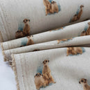 Digital Cotton Animal Linen Fabric, Meerkat - Bull Ring Fabrics