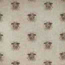 Digital Cotton Animal Linen Fabric, Sheep Head - Bull Ring Fabrics