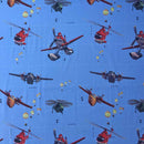 Disney Planes Print Kids Cotton Furnishing Fabric - Bull Ring Fabrics