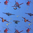 Disney Planes Print Kids Cotton Furnishing Fabric - Bull Ring Fabrics