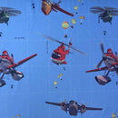 Disney Planes Print Kids Cotton Furnishing Fabric - Bull Ring Fabrics