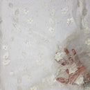 Embroidery 3D Rose & Pearl Lace Net Dress Fabric