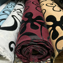 Monaco Cotton Panama Velvet Flocked Fabric Curtain Brocade Upholstery 140cm