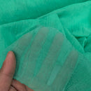 Draping Voile Green Crinkle Look Voile Sheer Dress Fabric Net Curtains Dolls Toy