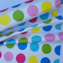 By The Metre Large Twister Spots PVC Printed Tablecloth