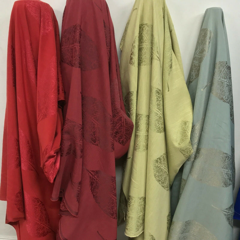 Big Leaf Floral Upholstery Curtain Brocade Fabric 140cm
