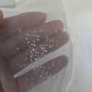 Tiny Gemstone Organza Voile Draping Fabric 147cm