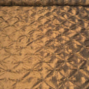 Elasticated Ribbon Taffeta Fabric, Brown - Bull Ring Fabrics