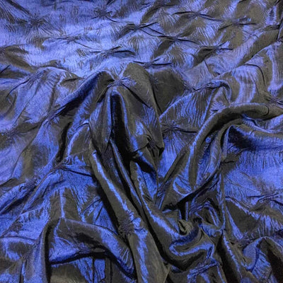 Elasticated Ribbon Taffeta Fabric, Navy - Bull Ring Fabrics