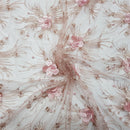 Embroidery 3D Rose & Pearl Lace Net Dress Fabric - Bull Ring Fabrics