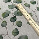 Eucalyptus Tree Green Beige Linen Curtain Upholstery Fabric - Bull Ring Fabrics