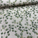 Eucalyptus Tree Green Beige Linen Curtain Upholstery Fabric - Bull Ring Fabrics