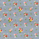 Bouquet Floral Flowers Rose & Hubble Cotton Poplin Fabric