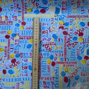 By The Metre Happy Birthday PVC Printed Tablecloth, Blue