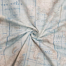 Atlantic Ocean Map Print Craft Curtain Upholstery Fabric