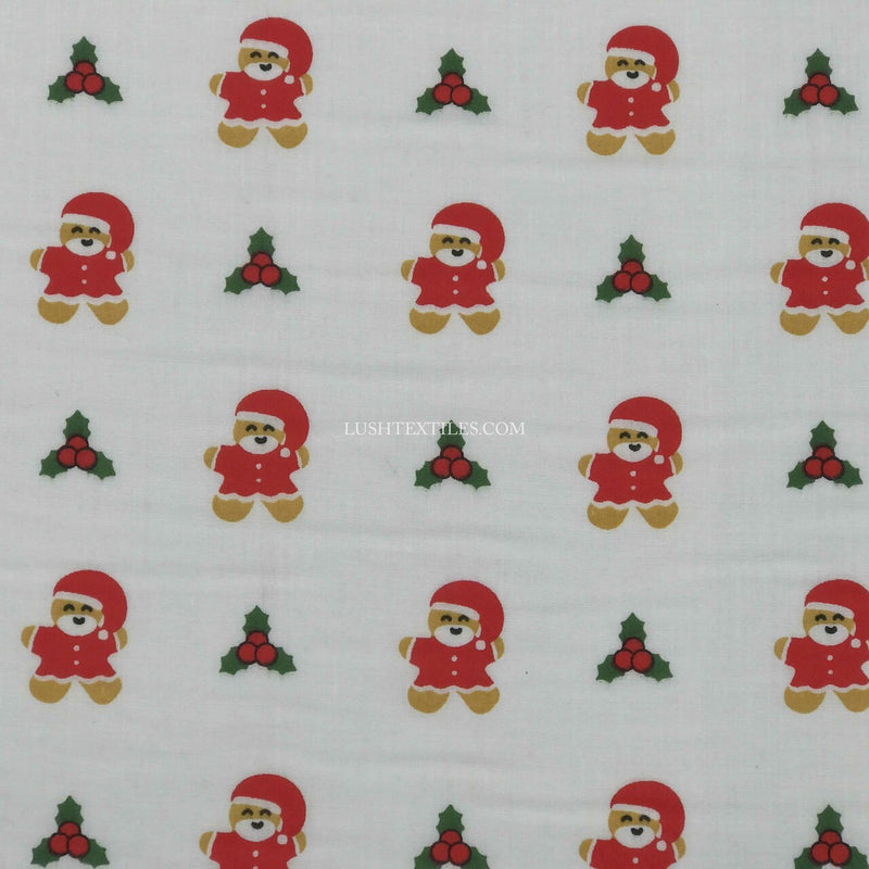 Lebkuchenmänner Hollies Polycotton Stoff
