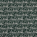 Christmas Wishes Xmas Polycotton Fabric 45", Green