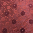 Brown Floral Upholstery Curtain Brocade Fabric 140cm