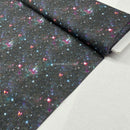 100% Cotton Fabric Galaxy Space Planets Universe Star 140cm, Black