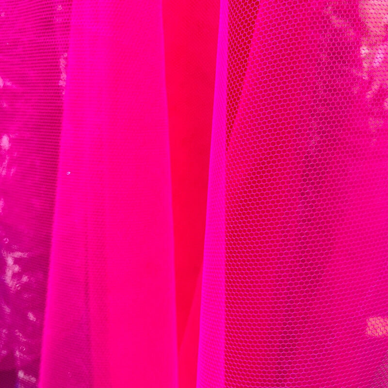 Flo Cerise DRESS NET Holes Stiff NYLON Tutu Tulle Fabric Underskirt 150 Cm Wide - Bull Ring Fabrics